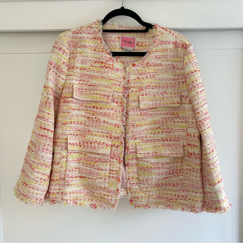 Kate Spade multi tweed blazer jacket
